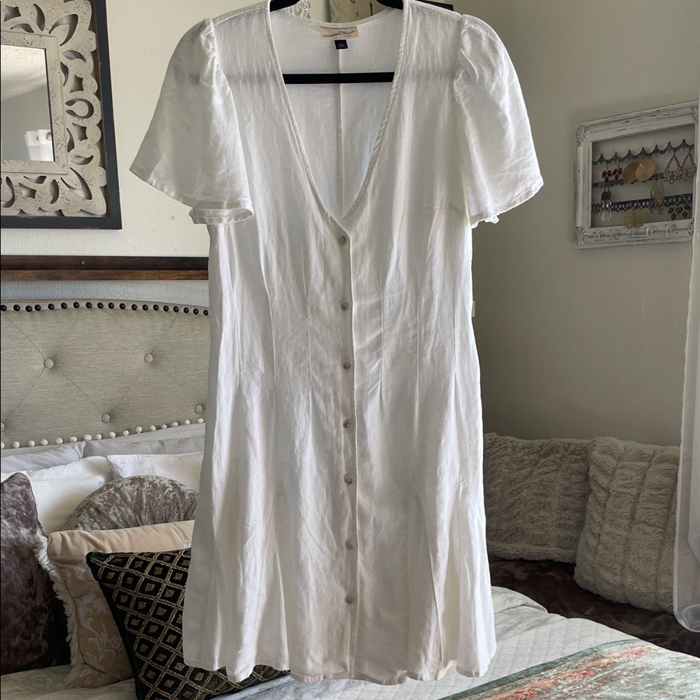 Universal Thread White Button-Front Midi Dress - Picture 9 of 9